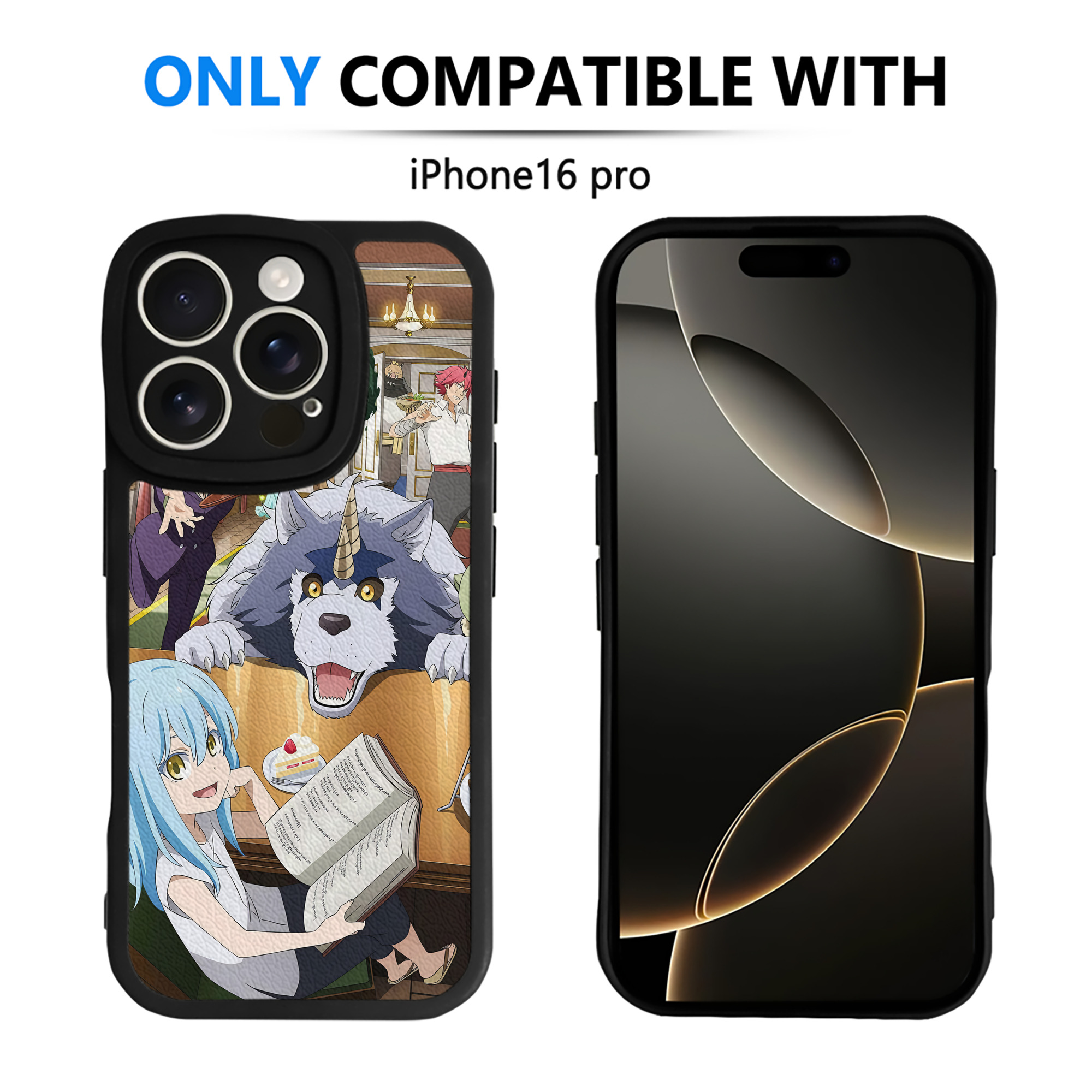 （画像用） 転スラ Regarding Reincarnated to Slime 【iPhone 16シリーズ対応】シリコンスマホケース（レザー調） 材質：シリコン